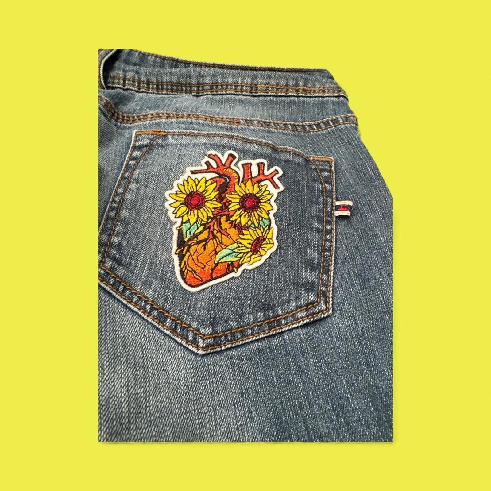 Mango Custom Feminist Denim Jeans – Size 8 One-of-a-Kind Size 42" / US 20 - 1 Thumbnail