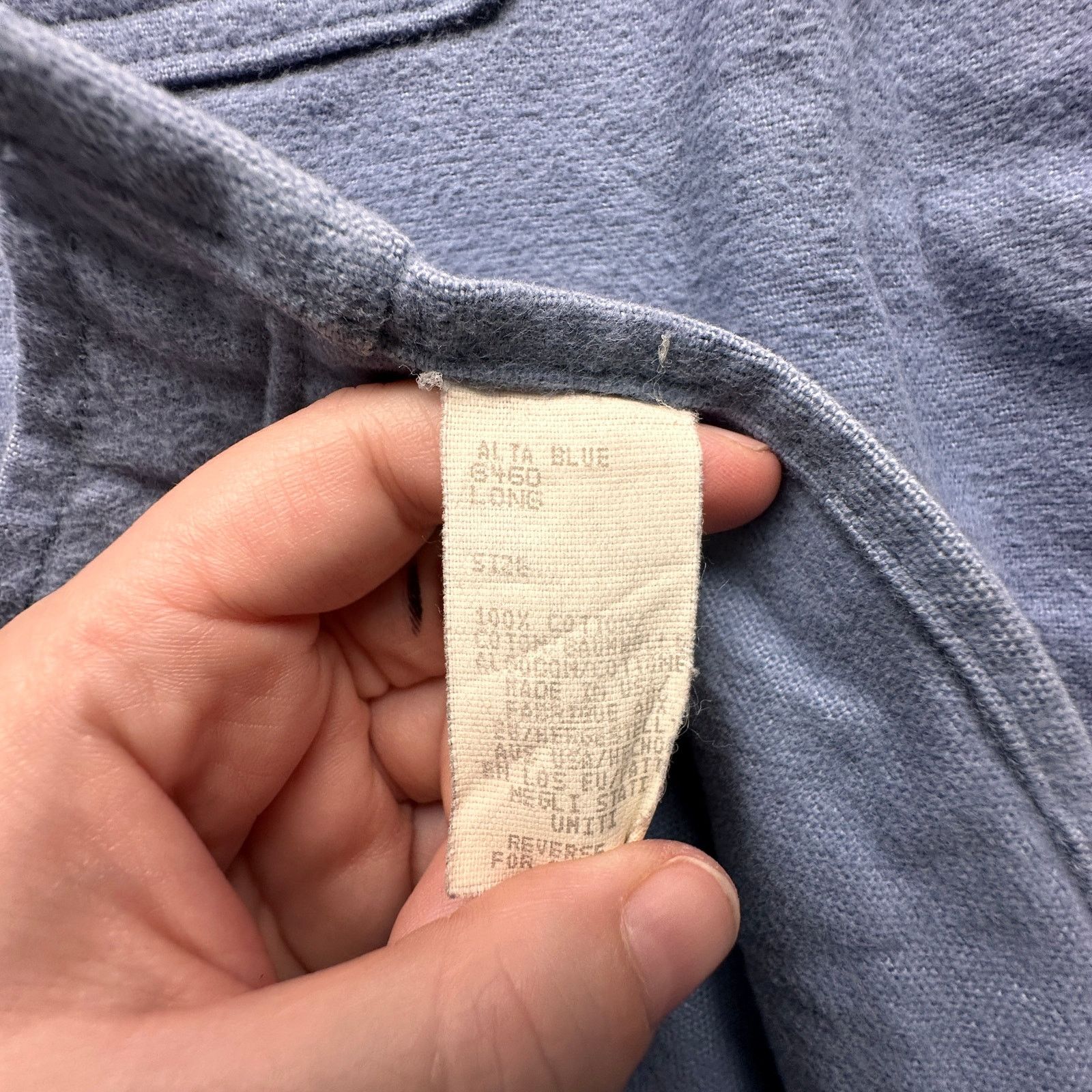 Woolrich Woolen Mills Vintage Woolrich Flannel Shirt Men XL Long Chamois Blue Gray Size US XL / EU 56 / 4 - 9 Thumbnail