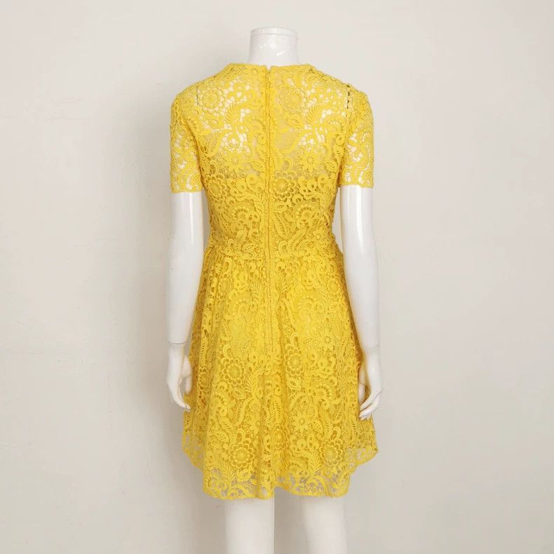 Valentino Valentino Cotton solid crew neck dress Size S / US 4 / IT 40 - 2 Thumbnail