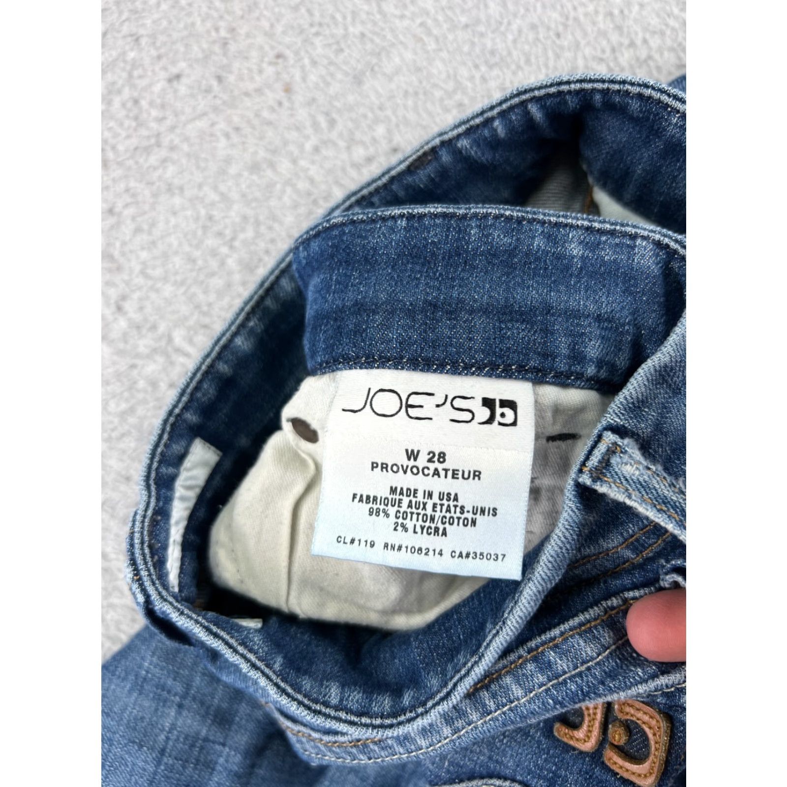 Vintage Joe's Jeans Womens Jeans 28 Blue Denim Low Rise Regular 5-Pocket Distressed Cotton Blend Size 28" / US 6 / IT 42 - 4 Thumbnail