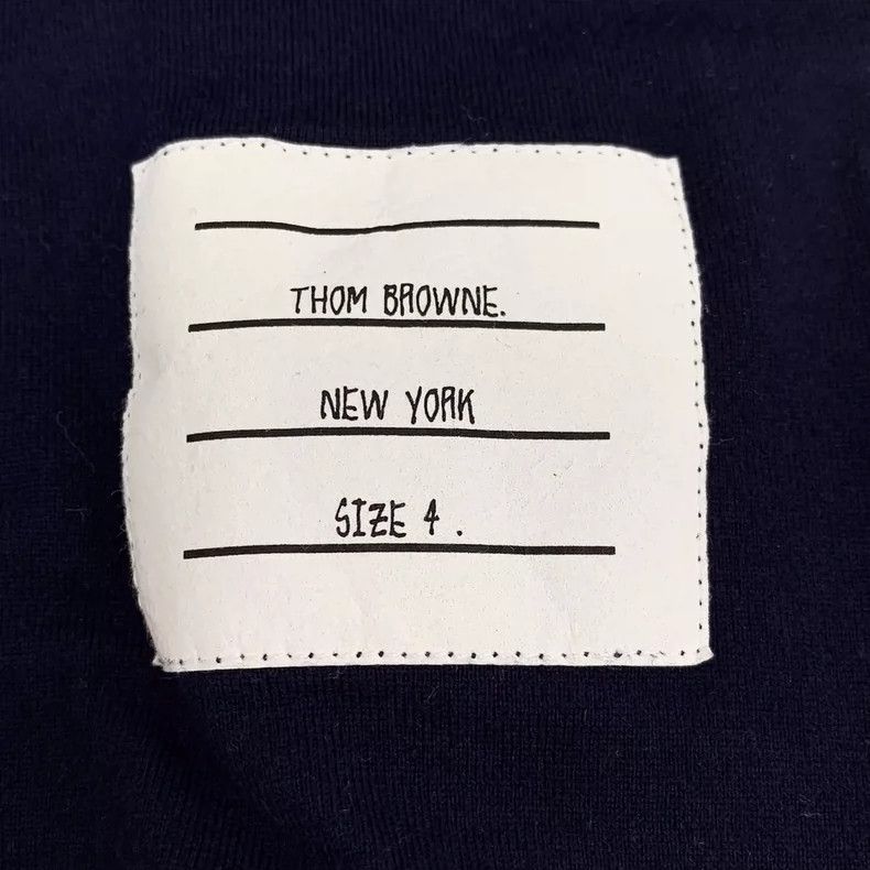 Thom Browne Thom Browne size4 Cotton round neck short sleeve T-shirt Size US XL / EU 56 / 4 - 5 Thumbnail