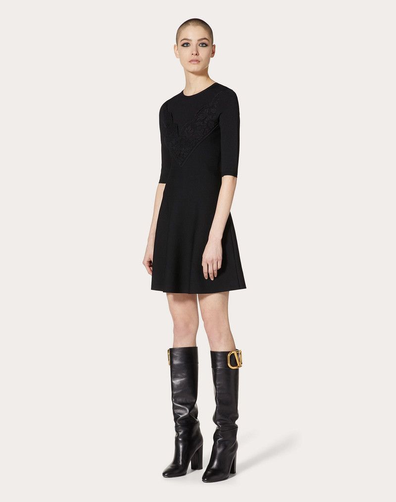 Valentino o1y0326 Mini Dress in Black Size L / US 10 / IT 46 - 4 Thumbnail