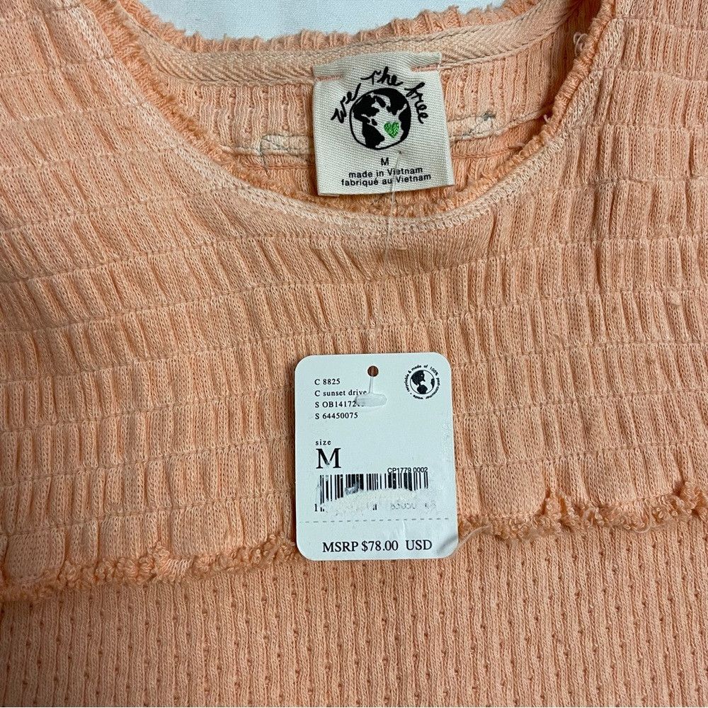 Free People NWT New $78 Free People Care Red Delicious Orange Cotton T- Size M / US 6-8 / IT 42-44 - 9 Thumbnail