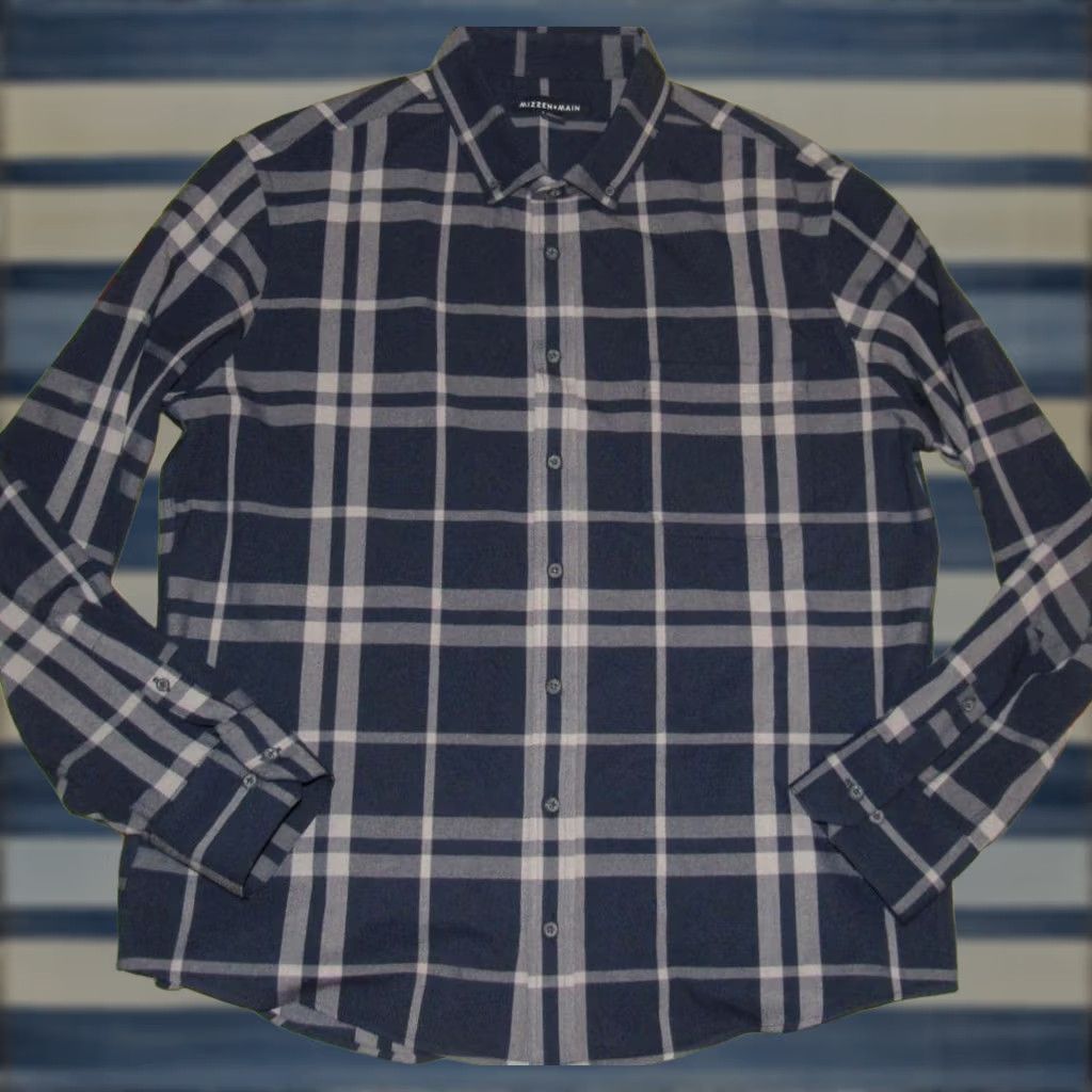 Mizzen+Main MIZZEN + MAIN Blue Rayon Blend Long Sleeve Button Down Shirt Trim XL Mens XL Blue Rayon Blend Long Sleeve Button Down Shirt Trim XL Size US XL / EU 56 / 4 - 1 Thumbnail