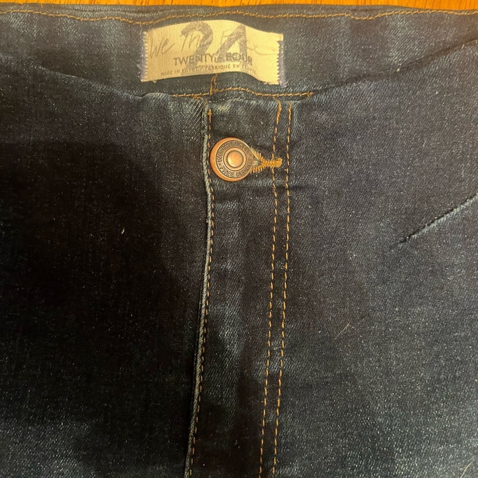 Free People We The Free Dark Blue Skinny Jeans, size 24 Size 24" / US 00 / IT 34 - 3 Thumbnail