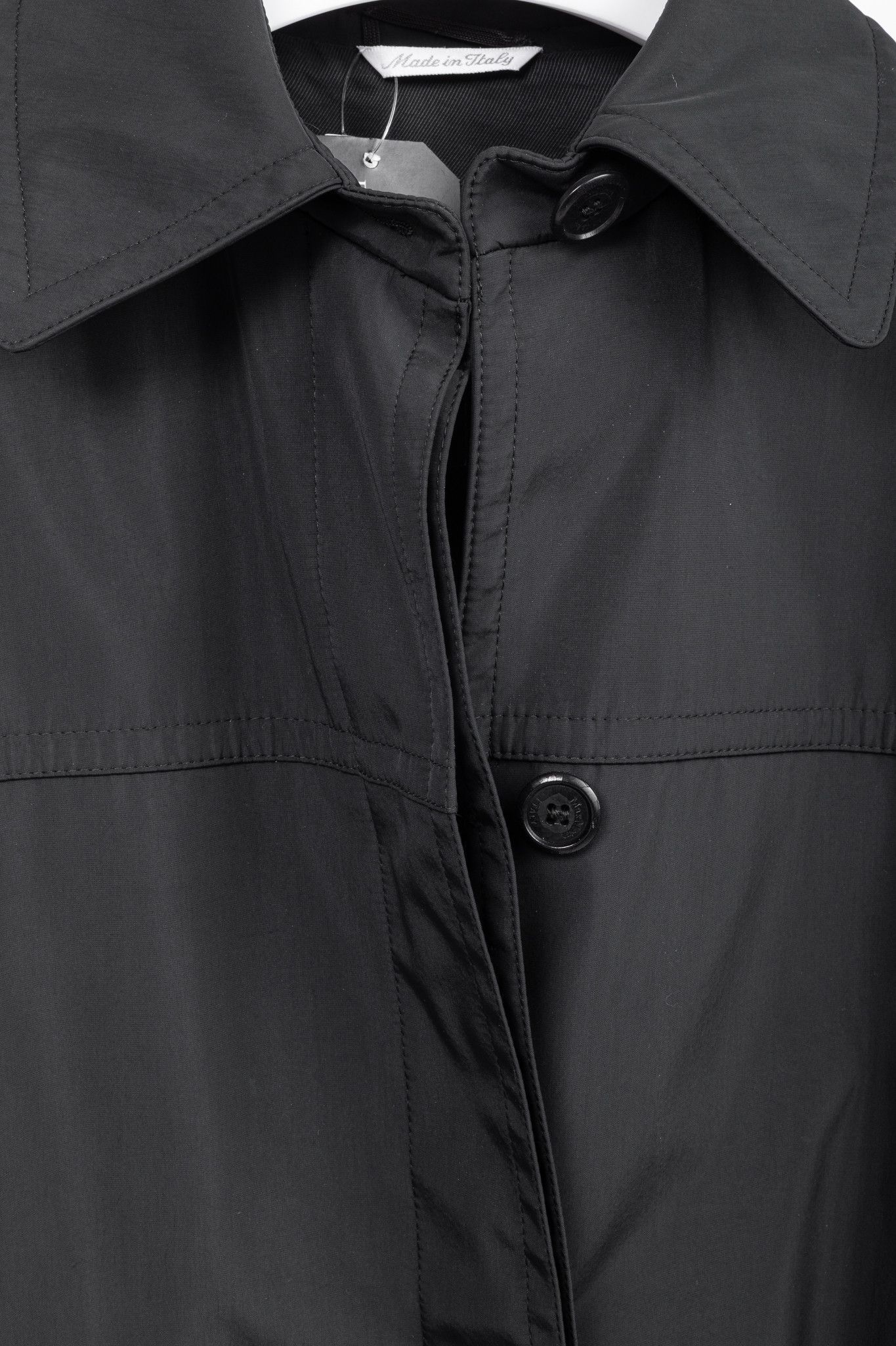 Max Mara Max Mara Black Nylon-Blend Taffeta Mac Coat Size XS / US 0-2 / IT 36-38 - 7 Thumbnail