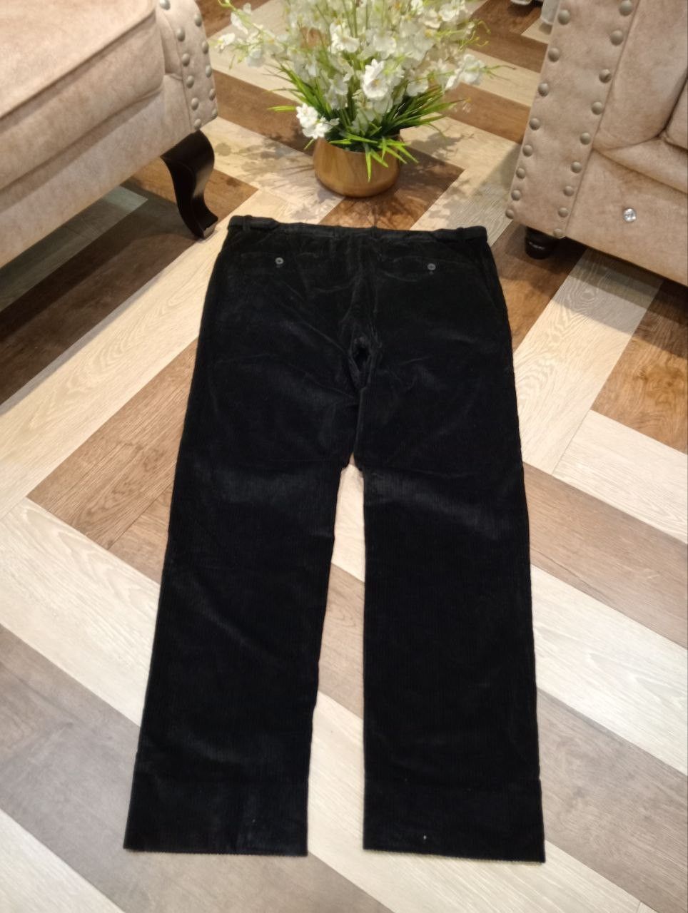 Emporio Armani EMPORIO ARMANI MATT LINE BLACK CORDUROY PANTS Size US 38 / EU 54 - 8 Thumbnail