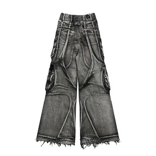 Individualized Shirts Retro Style Distressed Baggy Jeans Size US 29 - 3 Thumbnail
