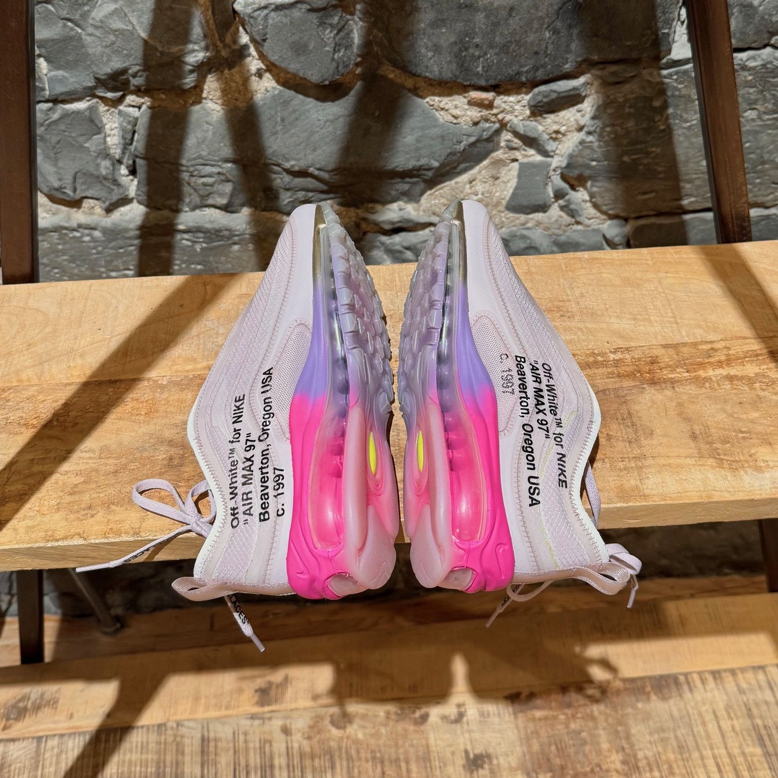 Nike × Off-White Nike X Off-White 10 Elemental Rose Serena Air Max 97 Sneaker Size US 9 / EU 42 - 8 Thumbnail