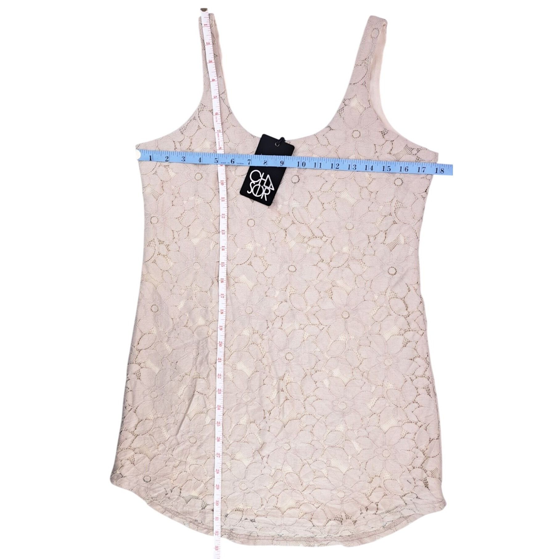Chaser Brand Chaser Beige Floral Lace Tank Top Women Small Sleeveless Size S / US 4 / IT 40 - 6 Thumbnail