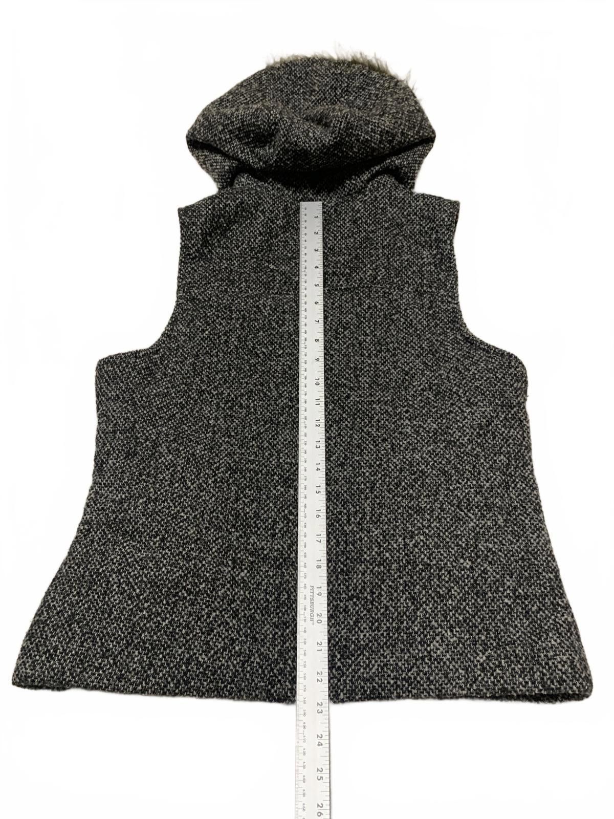Other Y2K Faux Fur Vest Women's Size L Black Hooded Zip Up Size L / US 10 / IT 46 - 10 Thumbnail