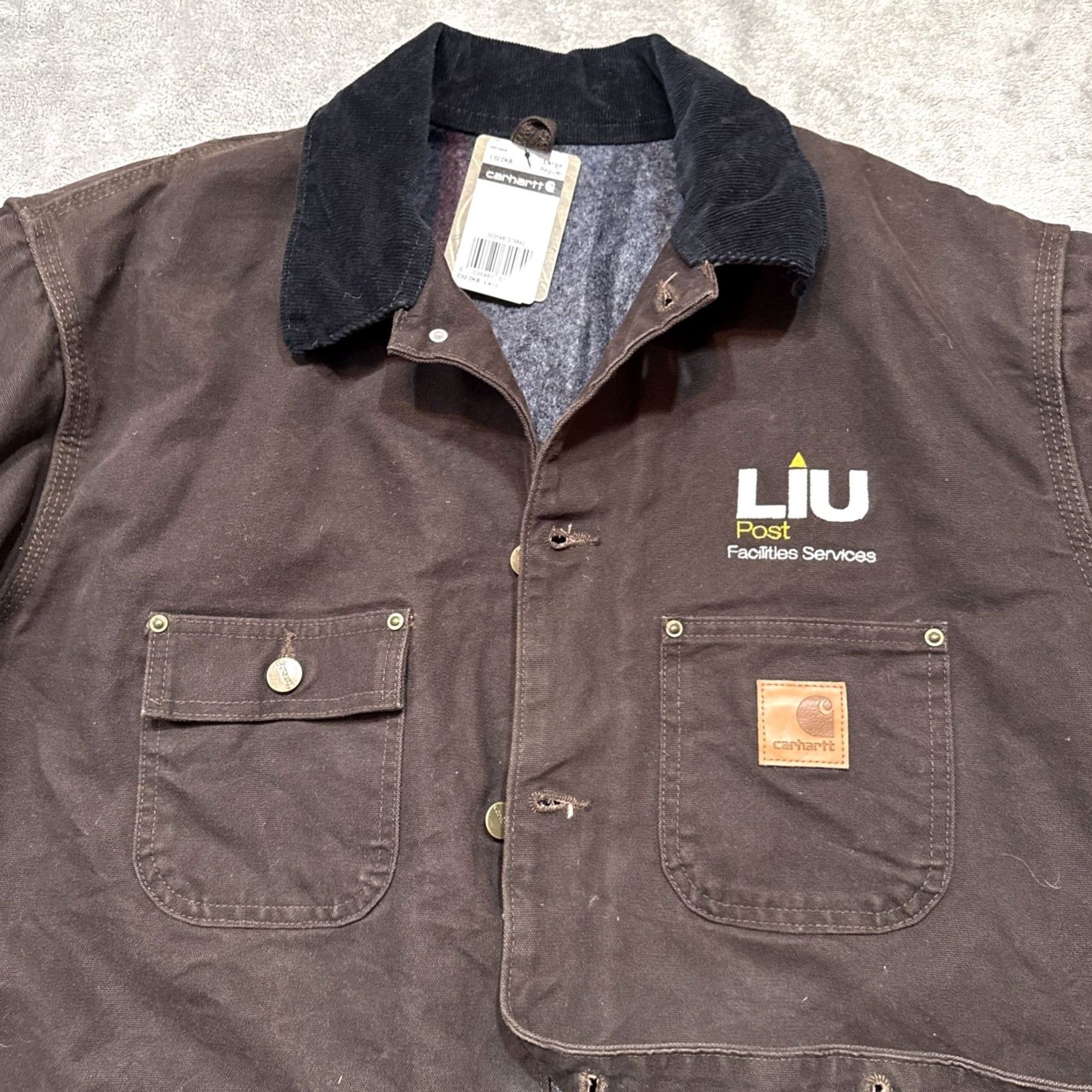 Carhartt VINTAGE Carhartt Jacket Mens L C02 DKB Chore Barn Coat Blanket Lined NWT Size US L / EU 52-54 / 3 - 2 Thumbnail