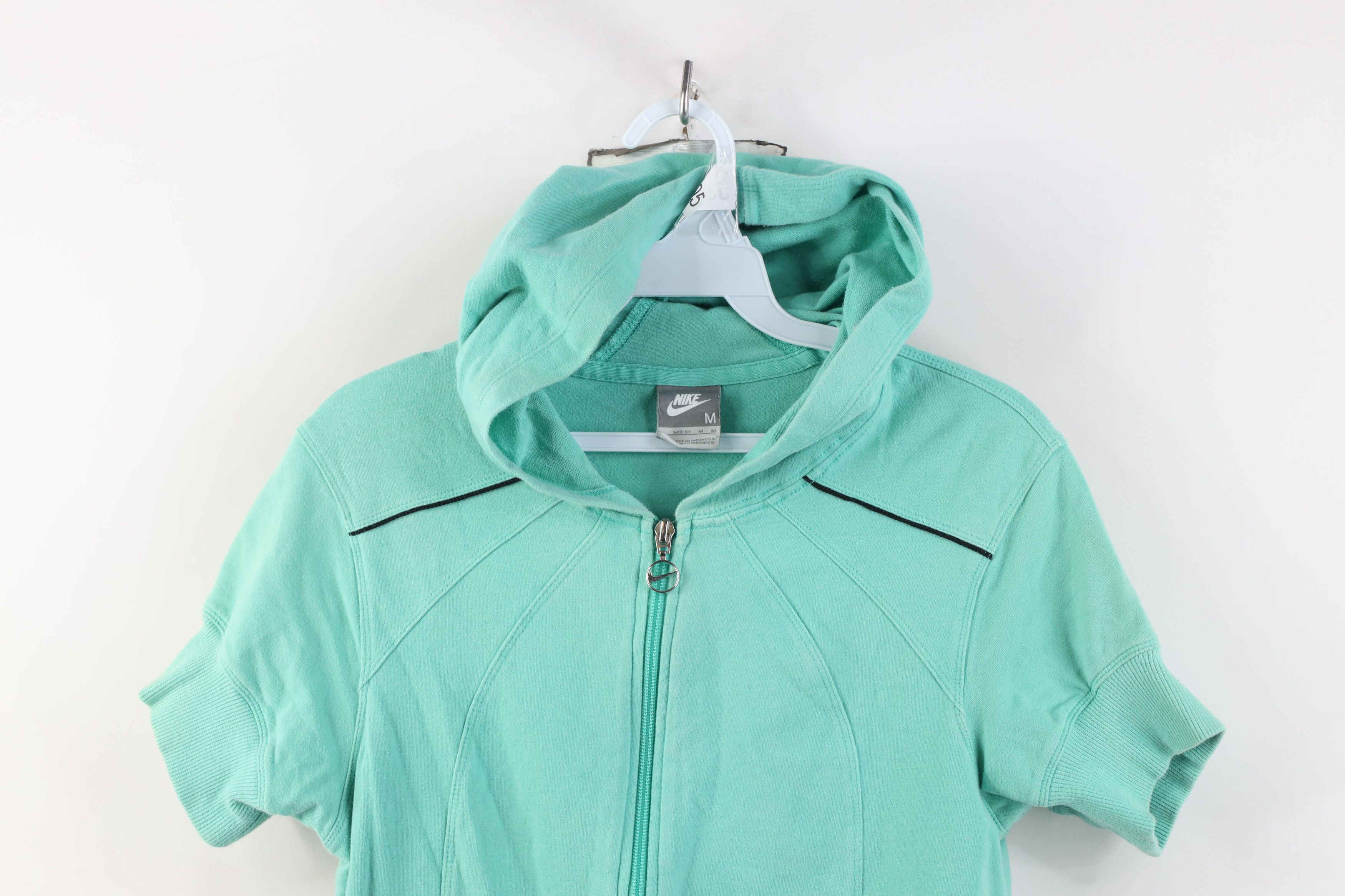 Nike Vintage Y2K Nike Cropped Short Sleeve Full Zip Hoodie Size M / US 6-8 / IT 42-44 - 2 Thumbnail