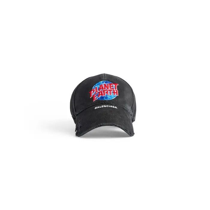 Balenciaga o1s1wg110326 Size: L / Planet Earth Hat / Cap in Black Size ONE SIZE - 1 Thumbnail