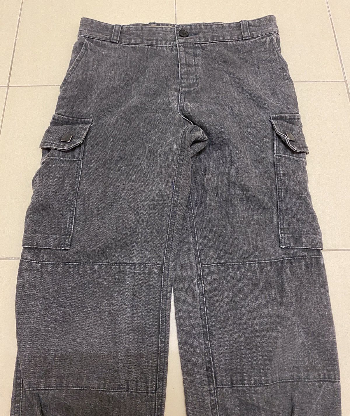 Japanese Brand × RIPVANWINKLE Vintage Y2K Rip Van Winkle Cargo Cropped Pants Size 29" - 3 Thumbnail