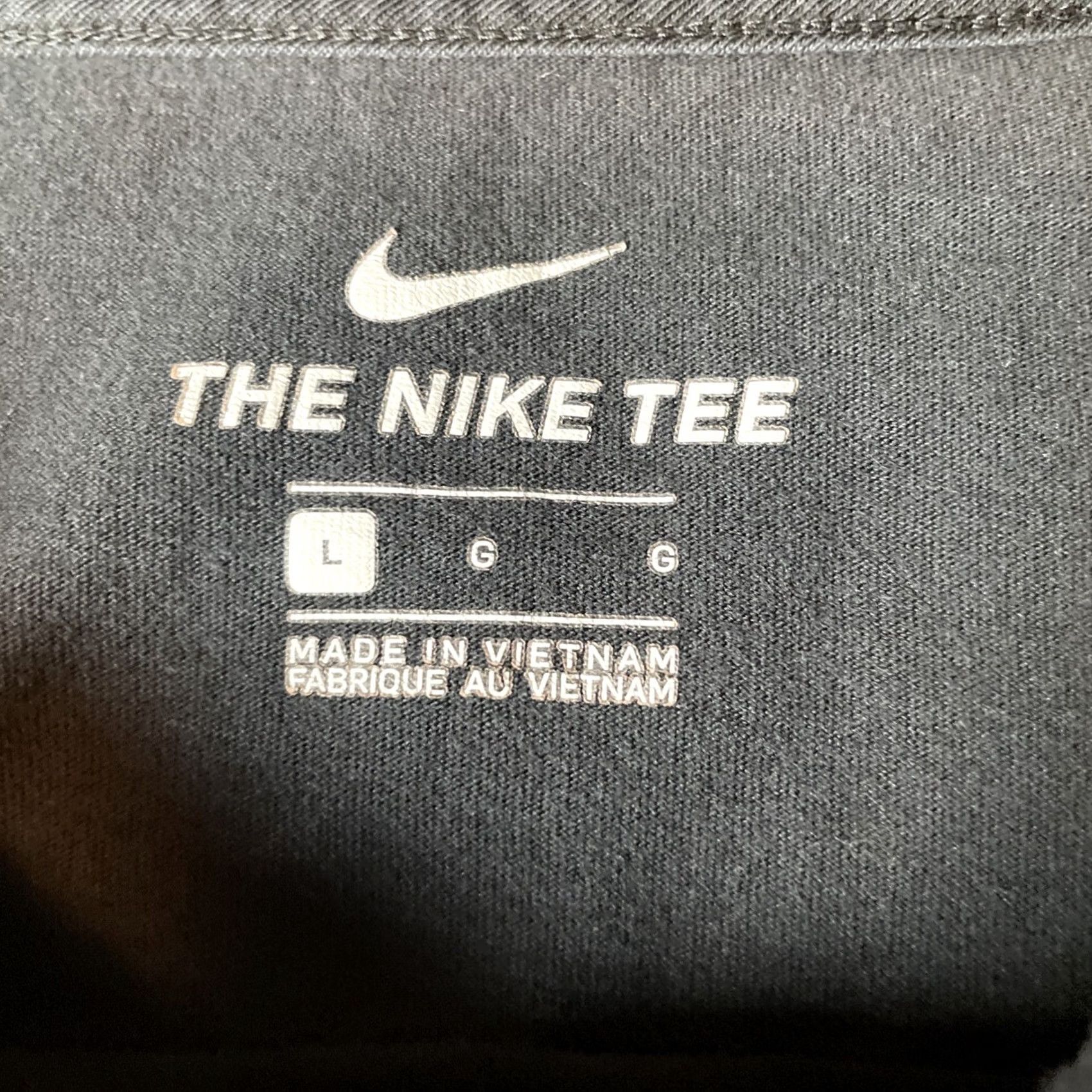 Nike Nike Swoosh Long Sleeve Tee L Black White Crew Neck Graphic Print Mens Sports Shirt Size US L / EU 52-54 / 3 - 5 Thumbnail