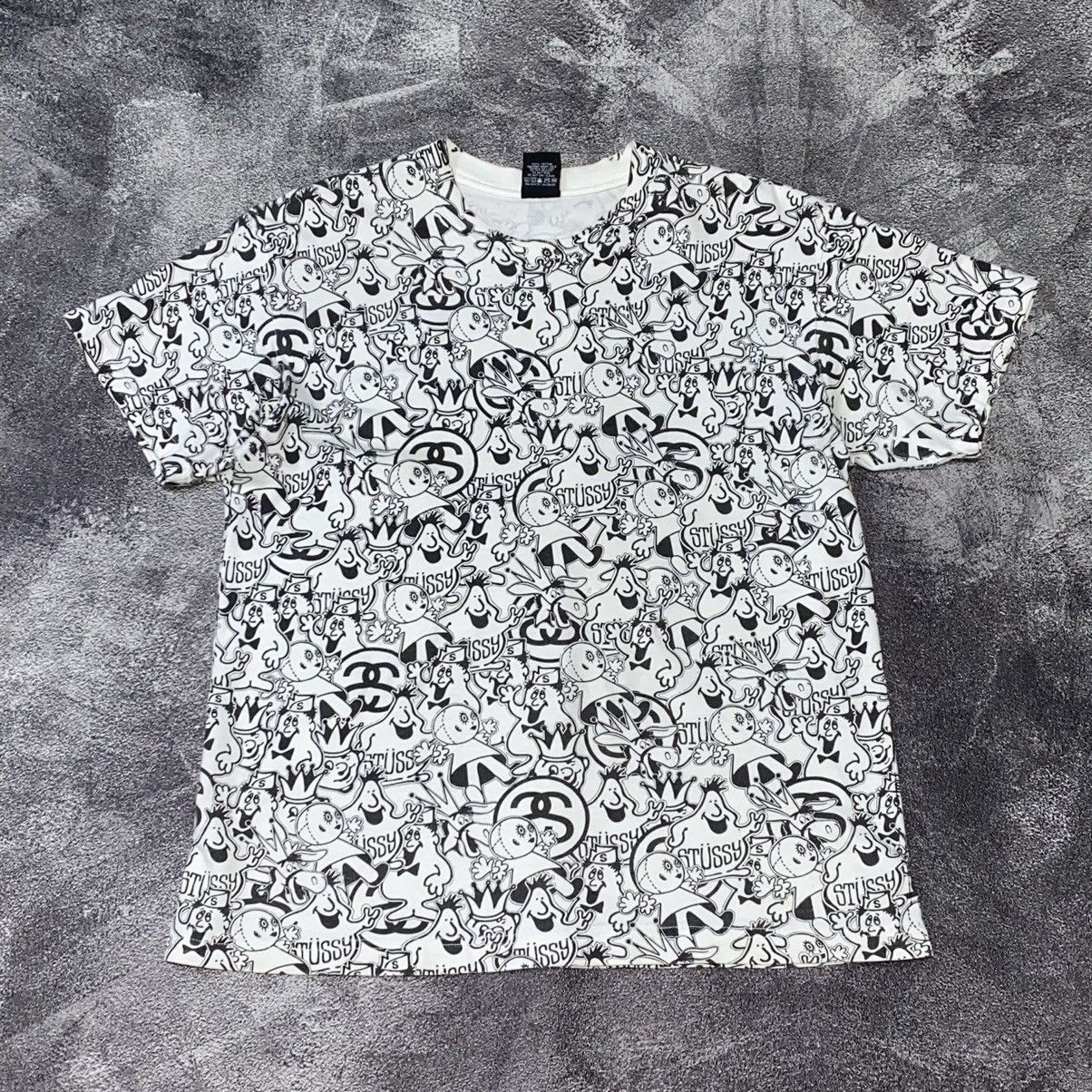 Stussy × Vintage ❌SOLD❌ ❤️‍🔥RAREE All over print Character tee Old stussy Size US M / EU 48-50 / 2 - 1 Thumbnail
