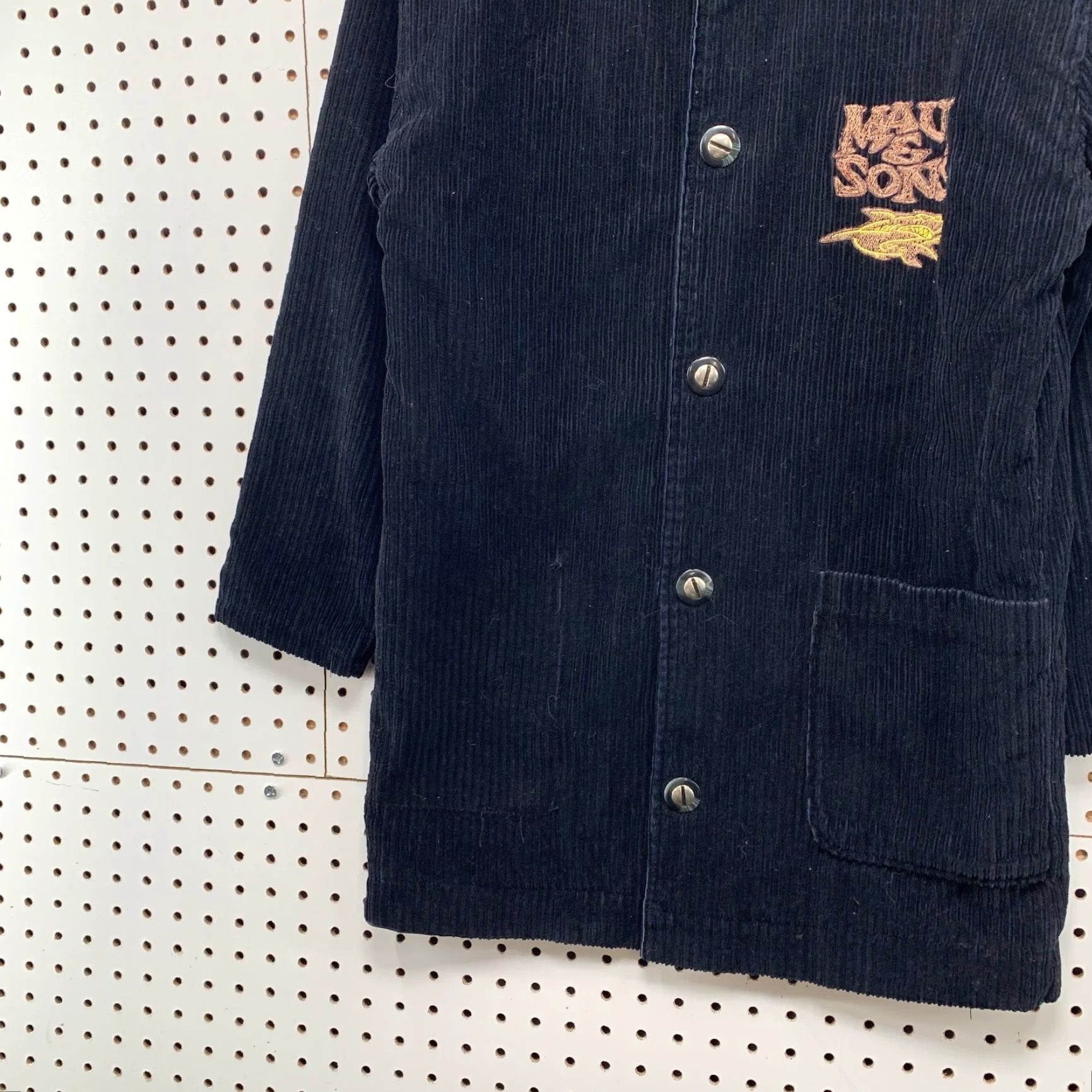 Vintage VINTAGE Maui & Sons Corduroy Jacket Mens M Black 3/4 Sleeve Embroidered Jacket Size US M / EU 48-50 / 2 - 4 Thumbnail