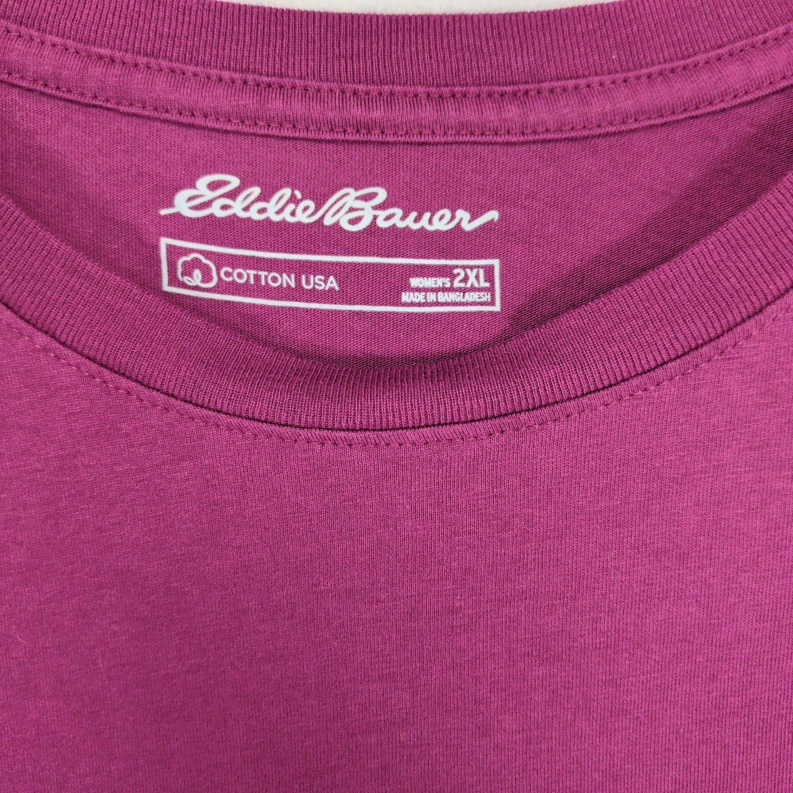 Eddie Bauer Eddie Bauer Women's 2XL Burgundy Long Sleeve T-Shirt 2-Sided Size XXL / US 16-18 / IT 52-54 - 3 Thumbnail