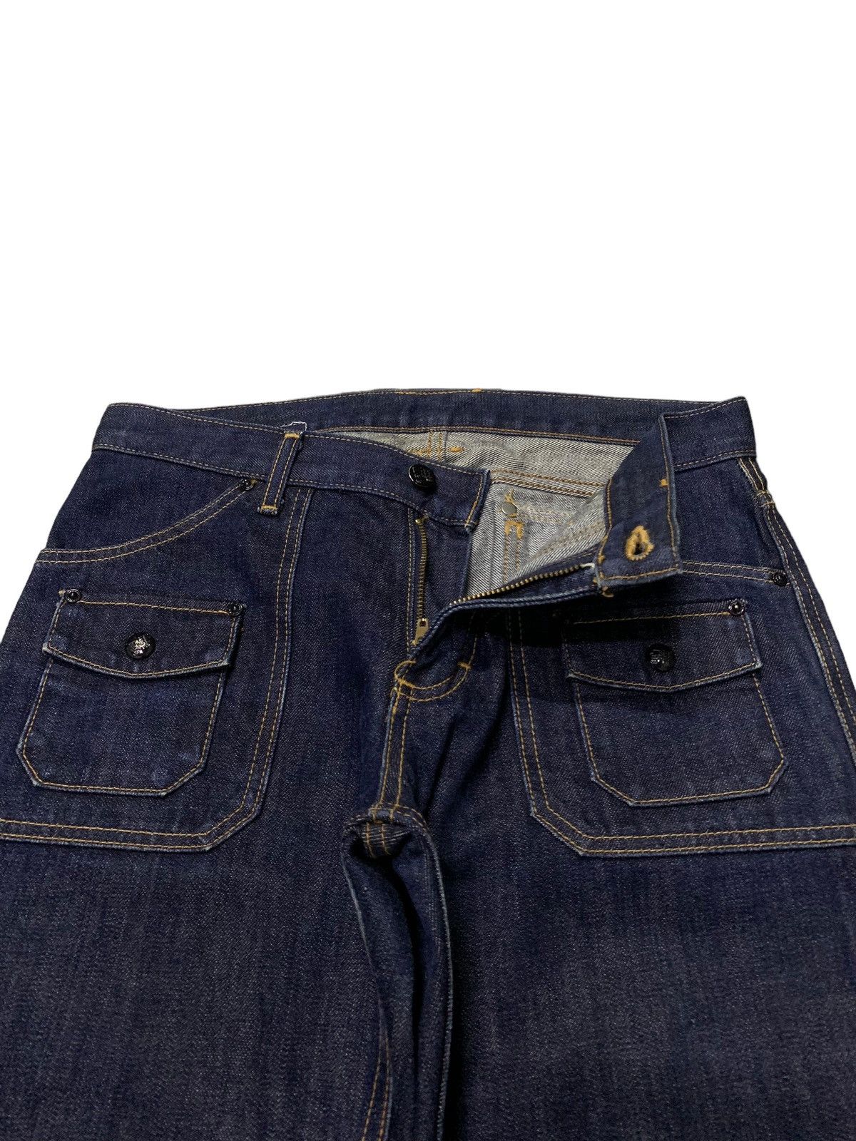 Lee × Levi's × Vintage Vintage Lee Rider Bush Pocket Denim Raw Indigo Pants Size US 30 / EU 46 - 13 Thumbnail