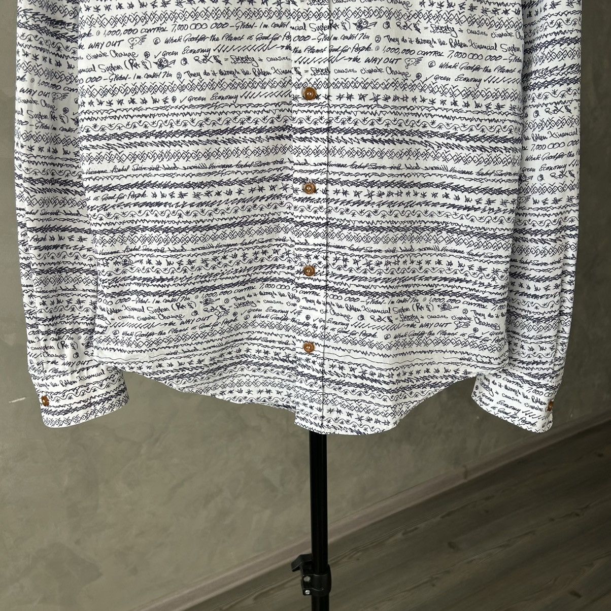 Vivienne Westwood Rare Vivienne Westwood Doodle Print Shirt Size US M / EU 48-50 / 2 - 4 Thumbnail