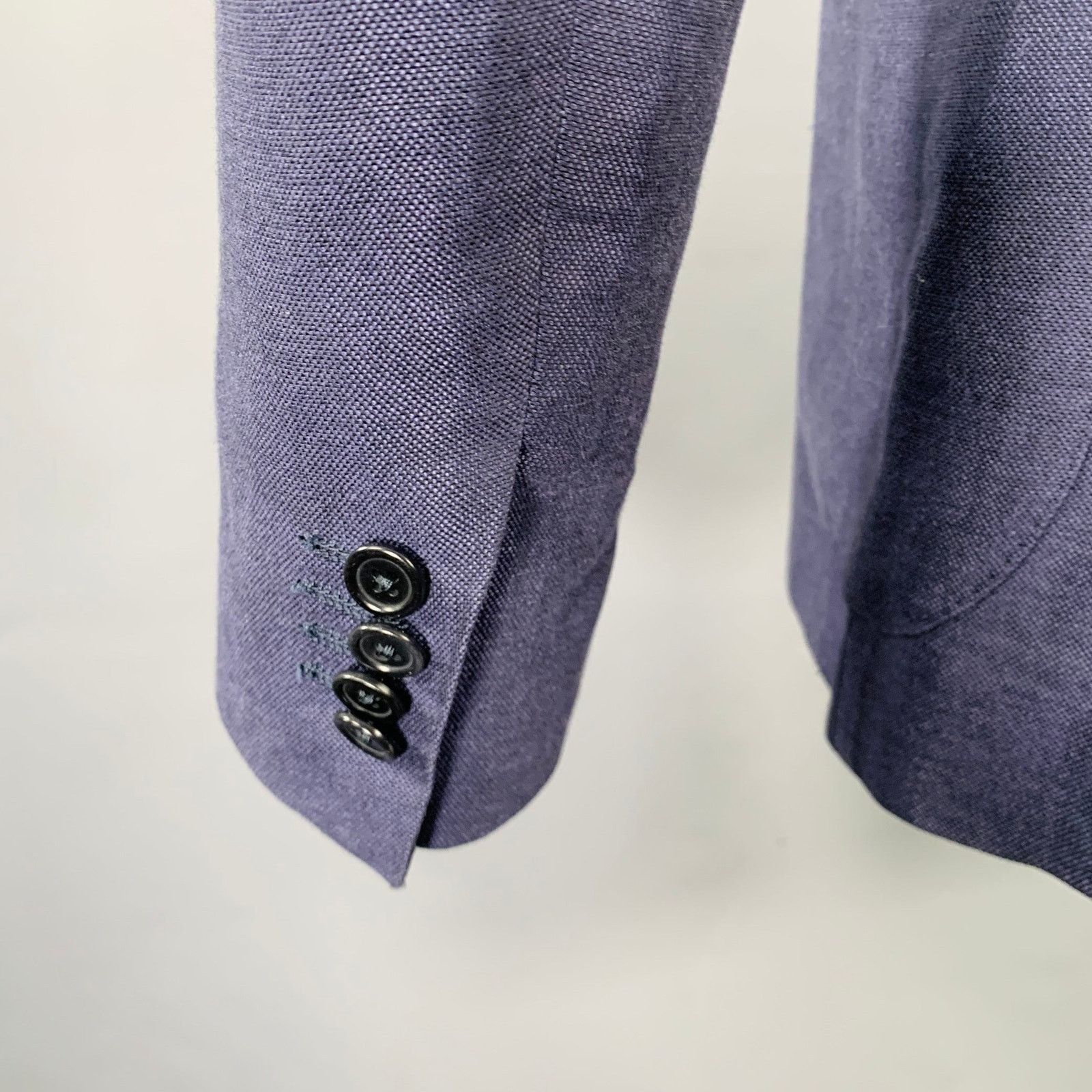 Other E. FORMICOLA 38 Blue Linen Cotton Single Breasted Jacket Size US M / EU 48-50 / 2 - 4 Thumbnail