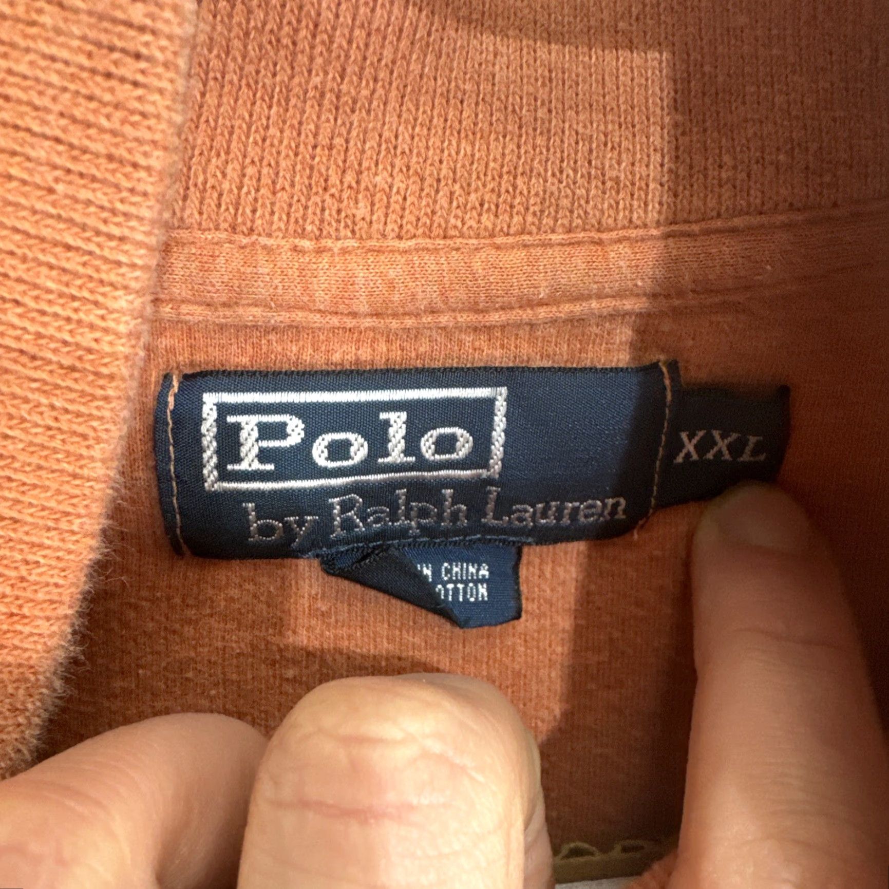 Polo Ralph Lauren Polo Ralph Lauren Sweater Men's 2XL Orange 1/4 Zip Knit Pony Logo Cotton Mock Neck Pullover Size US XXL / EU 58 / 5 - 2 Thumbnail
