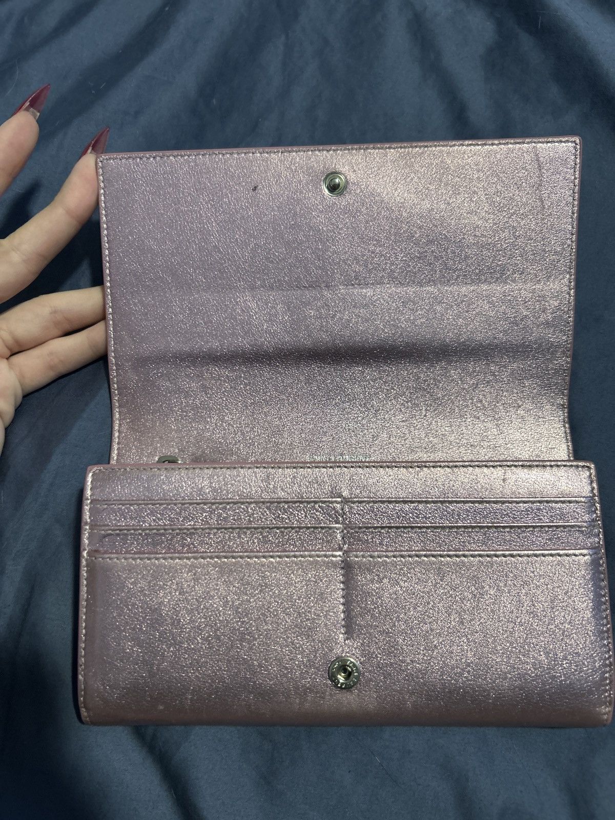 Saint Laurent Paris Saint laurent metallic pink long wallet Size ONE SIZE - 5 Thumbnail