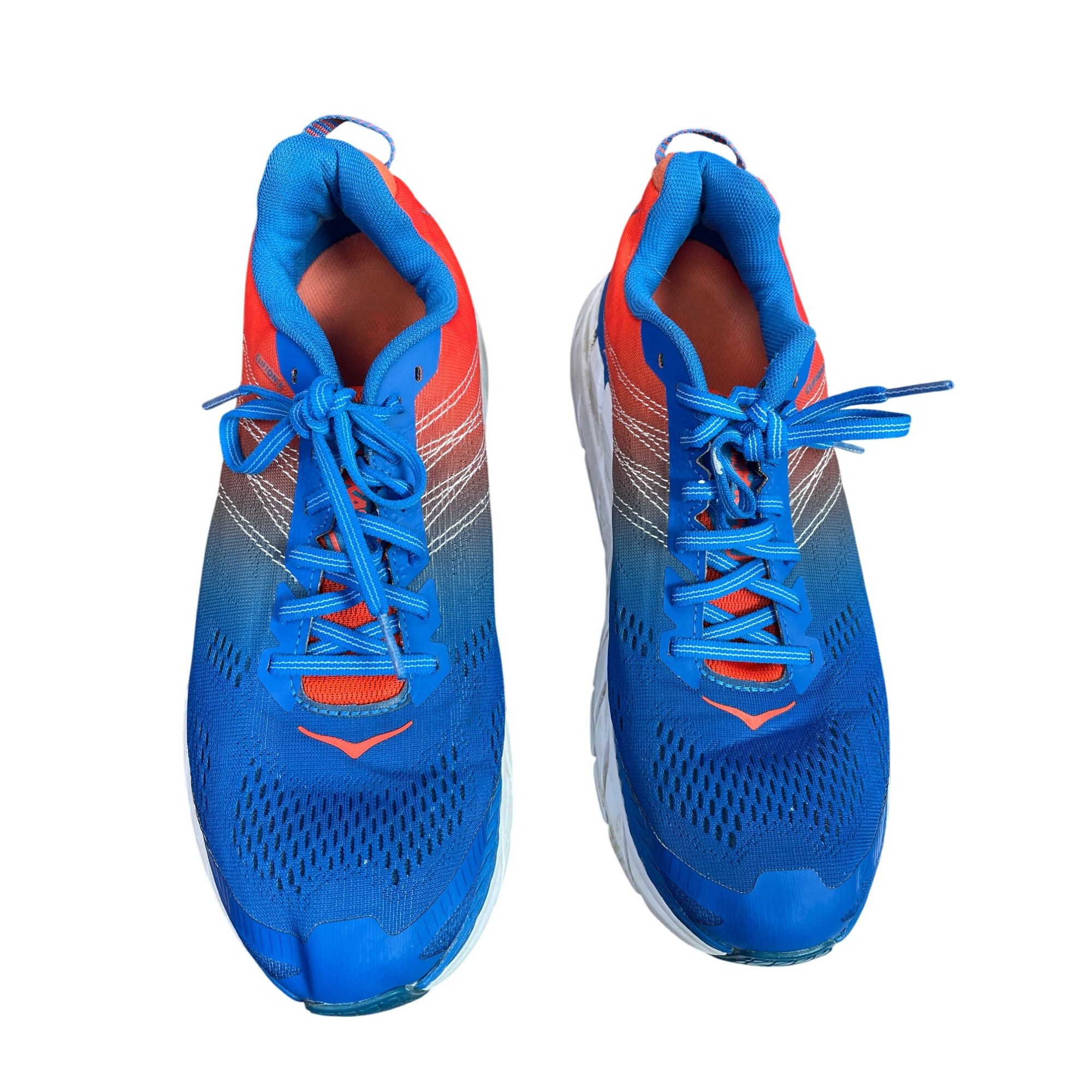 Hoka Hoka Clifton 6 Mens Blue Orange Mens Running Sneakers Size 9 Size US 9.5 / EU 42-43 - 14 Thumbnail