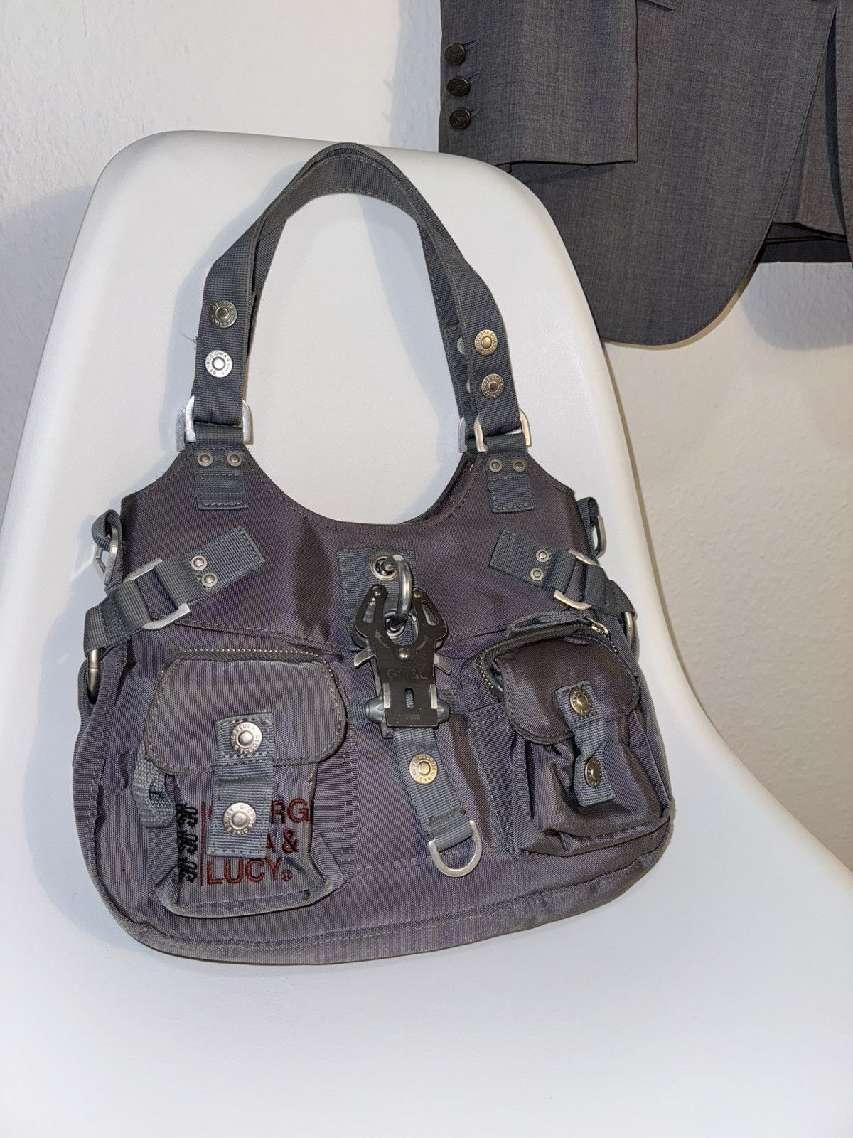 Vintage GEORGE GINA & LUCY Shoulder Bag – Charcoal Gray Size ONE SIZE - 3 Thumbnail