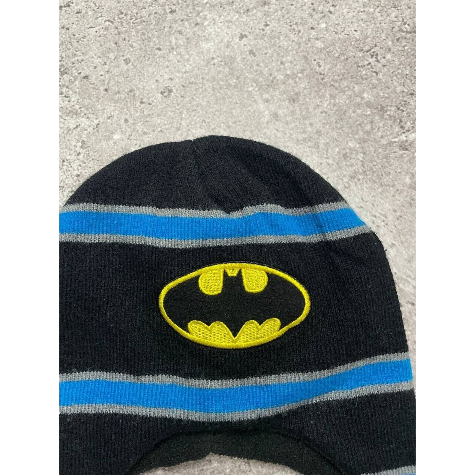 DC Comics Vintage Batman Black Knit Ear Flap Beanie DC Comics Size ONE SIZE - 3 Thumbnail