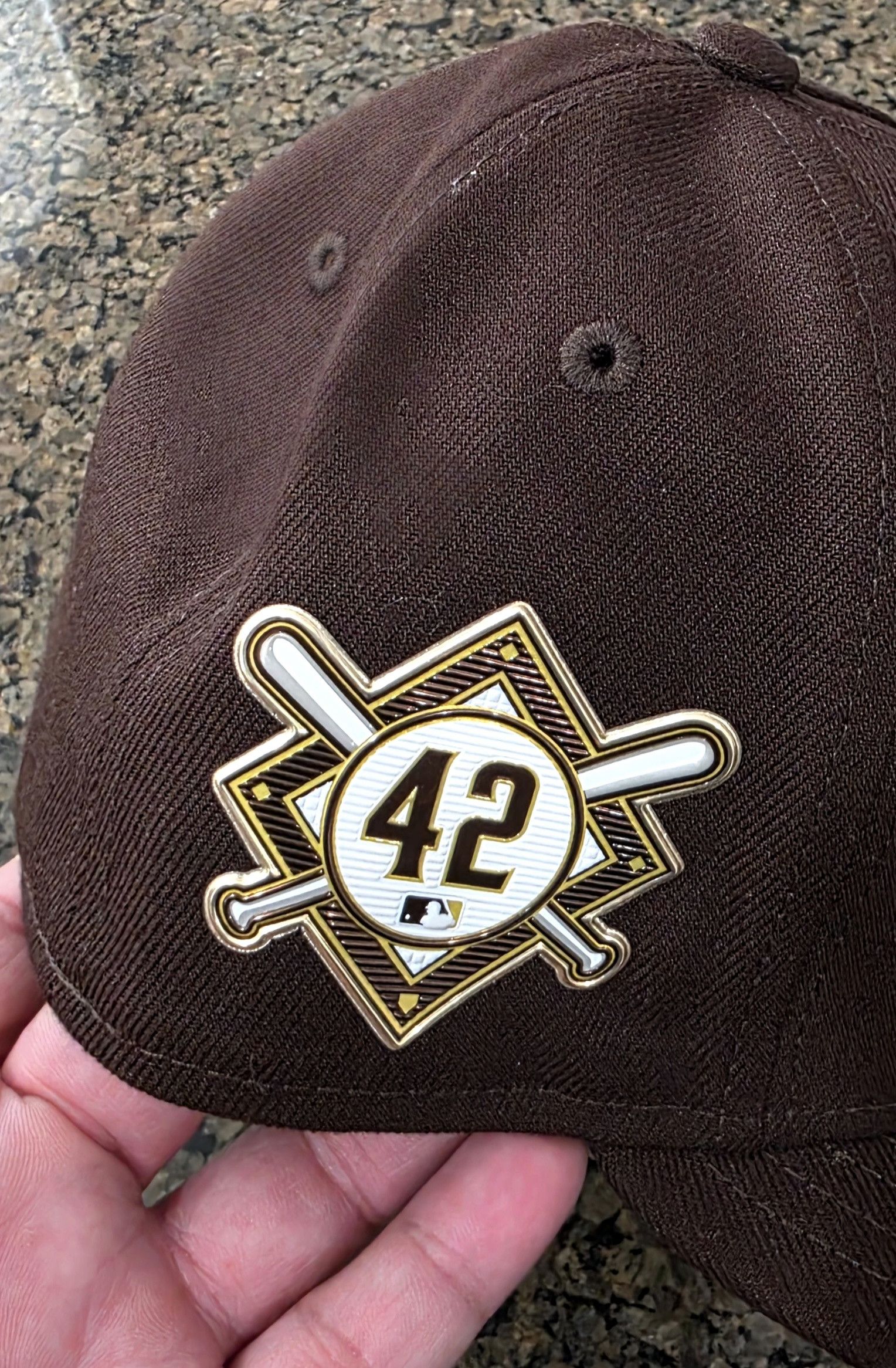 New Era San Diego Padres New Era MLB 9FIFTY Cap Hat SZ 7 Brown Size ONE SIZE - 5 Thumbnail