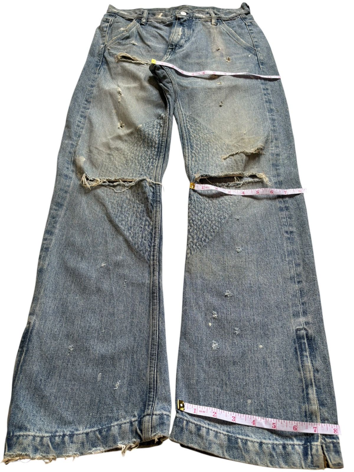 Japanese Brand Vintage Japanese Brand Selvedge Mud Wash Distressed Jeans Size US 30 / EU 46 - 15 Thumbnail