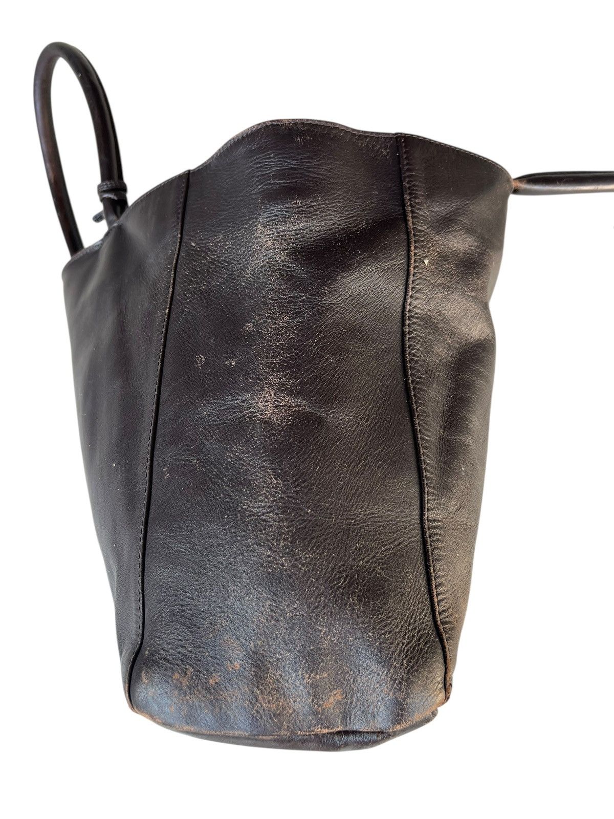 United Arrows United Arrows Japan Distressed Patina Leather Tote Bag Size ONE SIZE - 11 Thumbnail