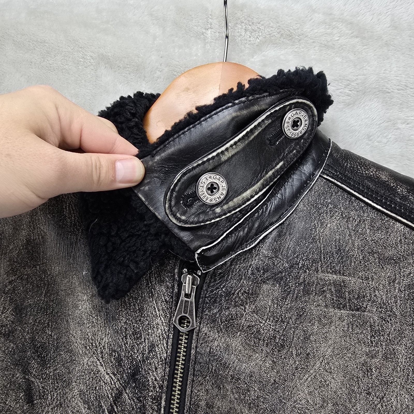 Gap Vintage GAP Leather Jacket Medium Sherpa Lined Bomber Size US M / EU 48-50 / 2 - 6 Thumbnail