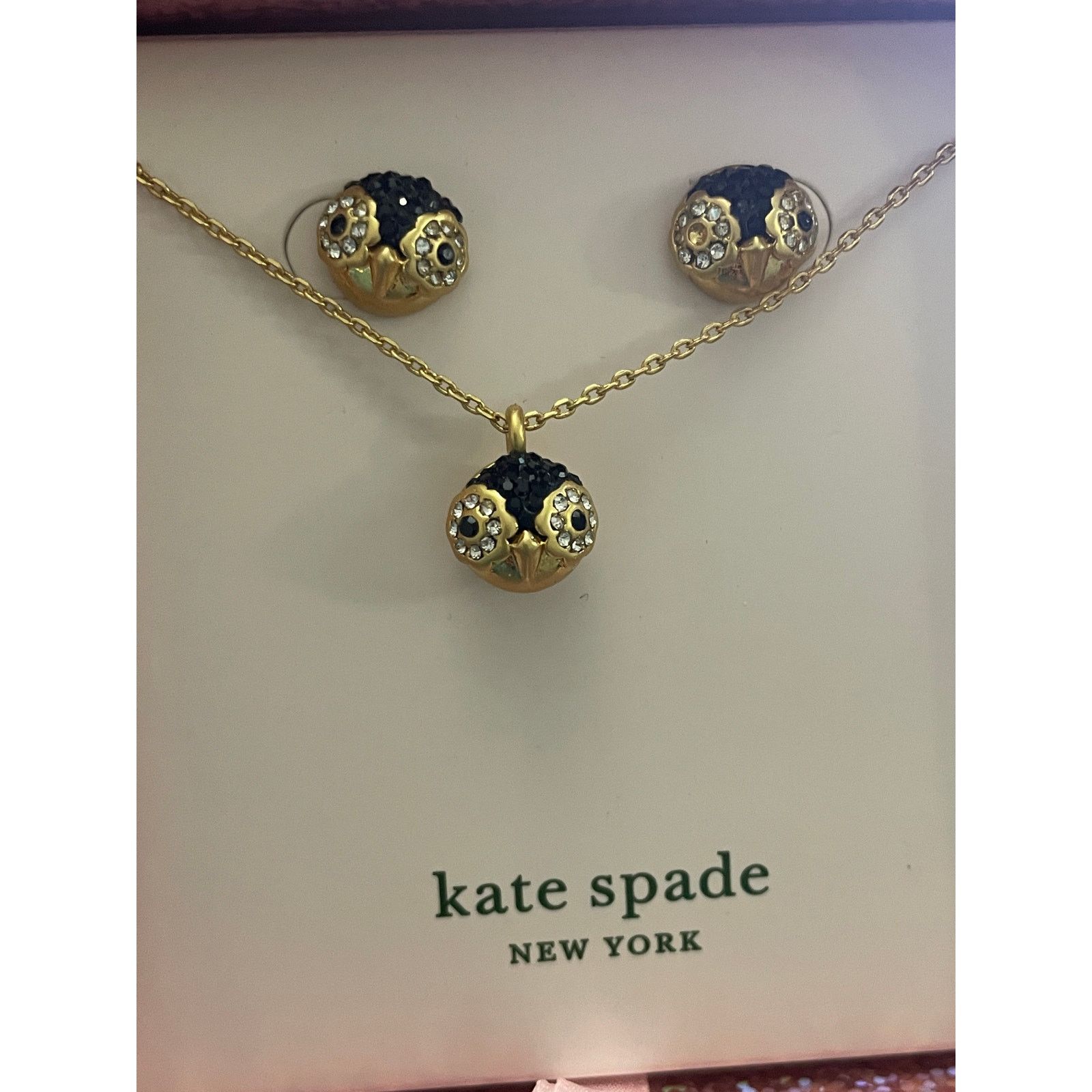 Kate Spade Kate Spade Penguin Pave Necklace & Earrings Box Set Size ONE SIZE - 3 Thumbnail