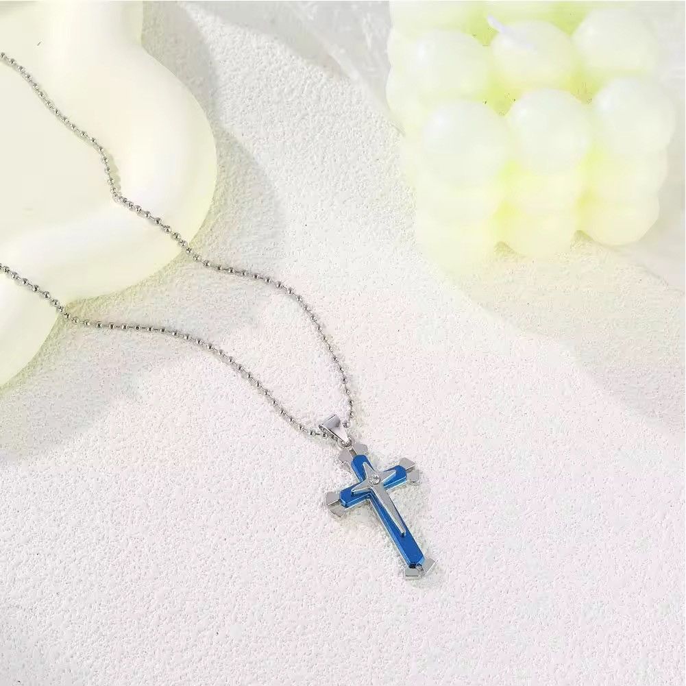 Other Vintage Crosses Pendant Necklace With Bead Chain Jewelry Size ONE SIZE - 2 Thumbnail