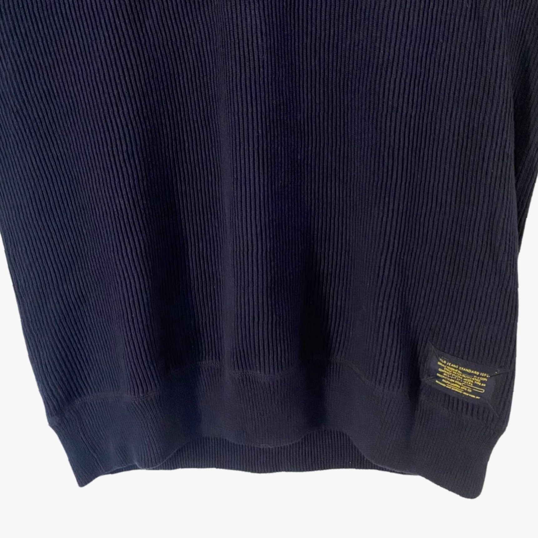 Ralph Lauren VINTAGE Polo Ralph Lauren Ribbed Military Knit 1/4 Zip Sweater Standard Mens 2XL Blue Size US XXL / EU 58 / 5 - 6 Thumbnail