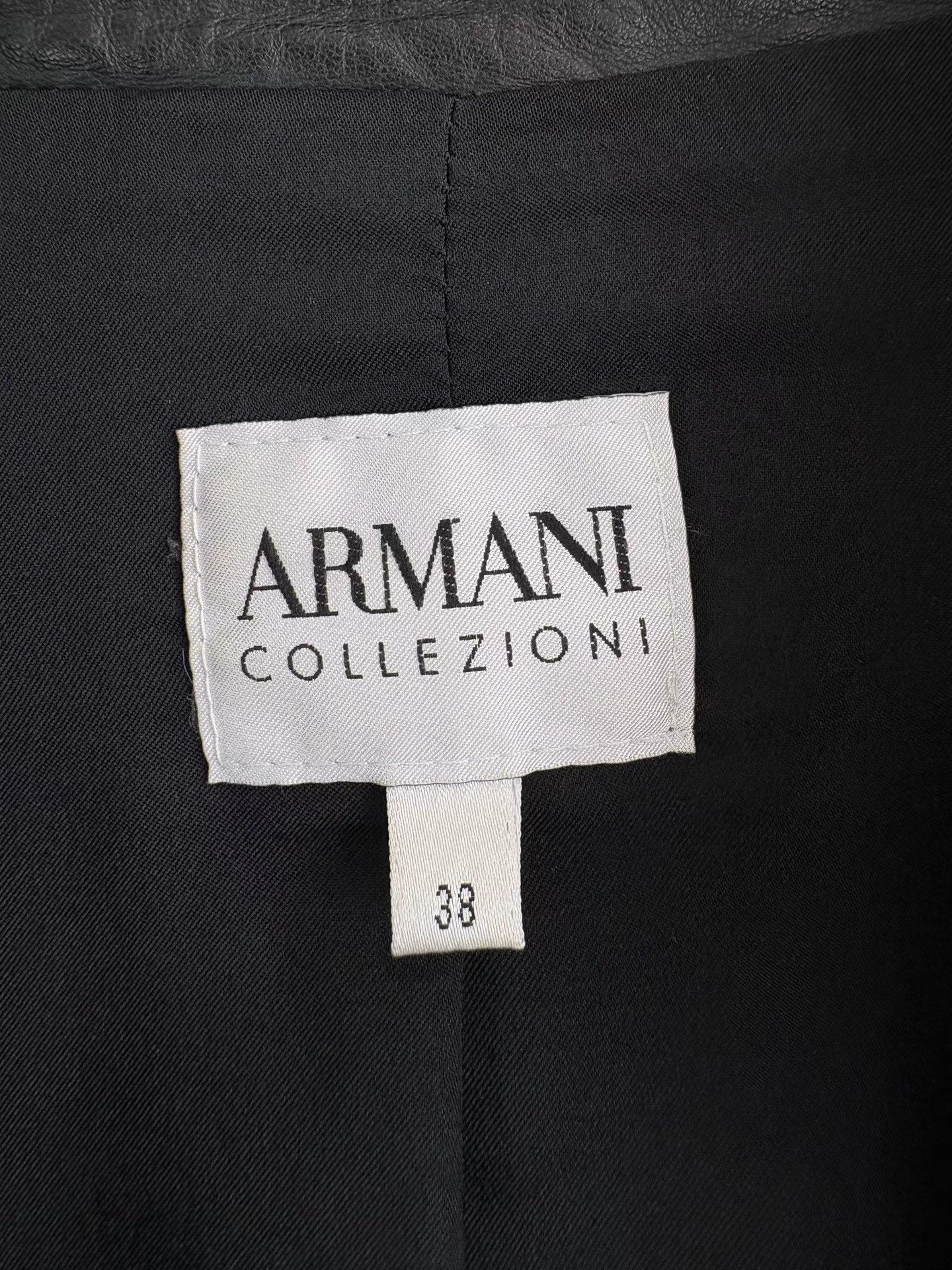 Armani ARMANI Black Leather Jacket K1 Size XS / US 0-2 / IT 36-38 - 4 Thumbnail