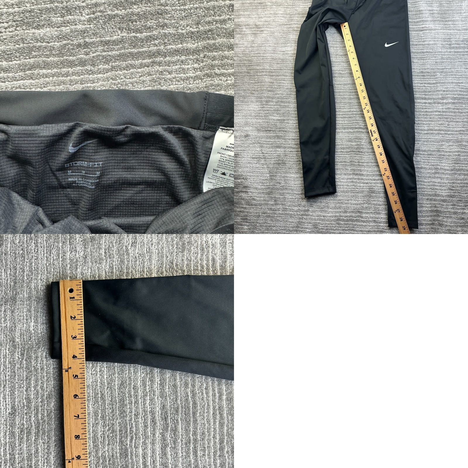 Nike Nike Pants Mens Medium Black Compression Storm Fit Phenom Elite Tights Size US 31 - 8 Thumbnail