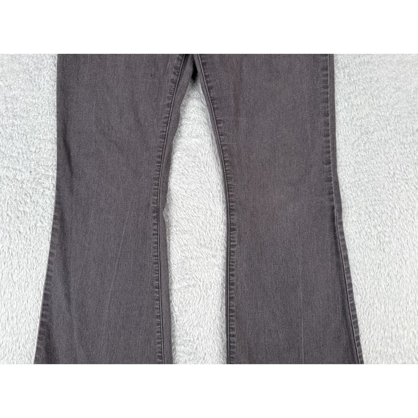 Denime XXL Denim Jeans Womens 27 Gray Flared Mid Rise Cotton Blend Zip Fly 27x28 Jeans Size 27" / US 4 / IT 40 - 3 Thumbnail
