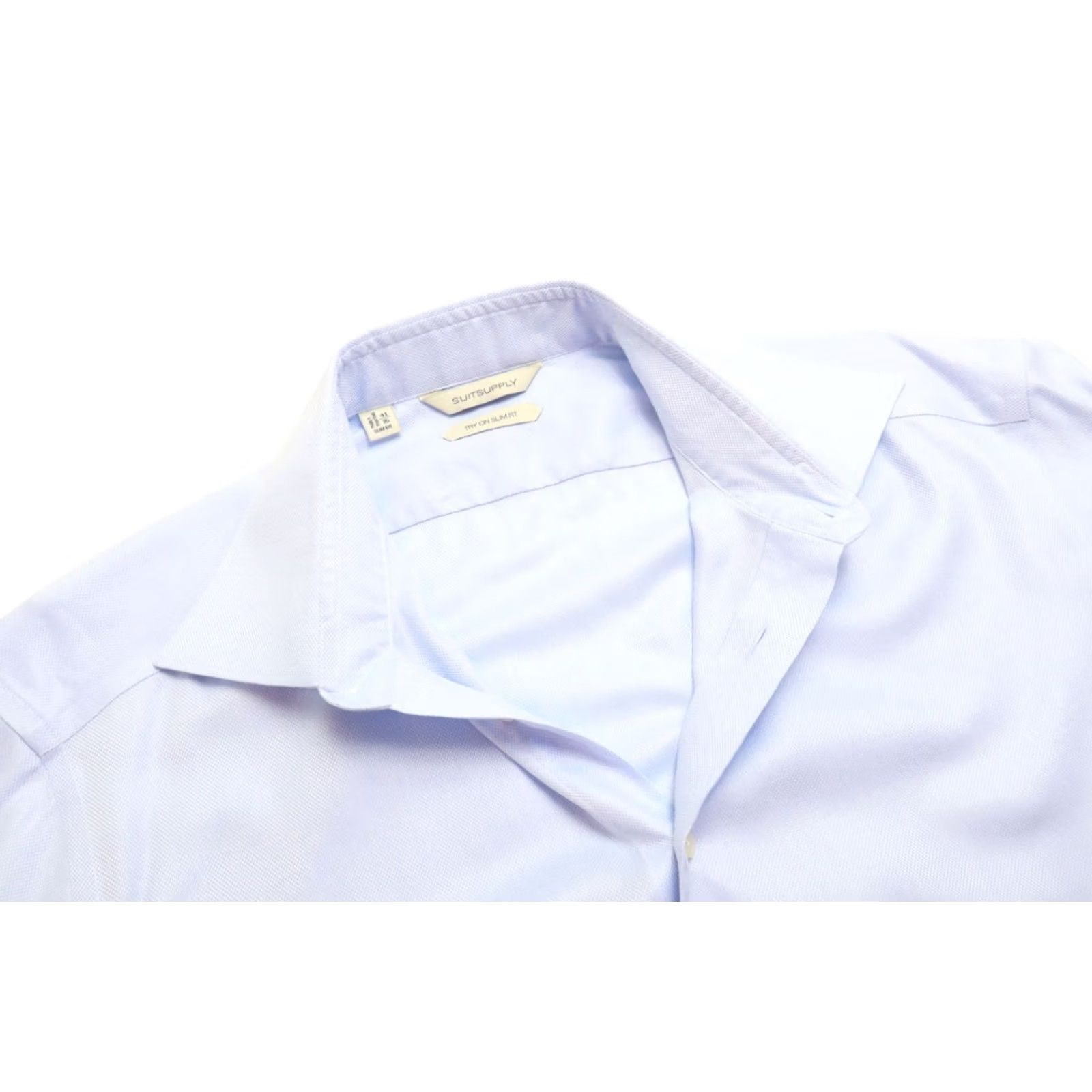 Suitsupply Suitsupply Slim Fit Formal Shirt Blue 41 / 16 Spread Collar Shirt Mens Size 42R - 4 Thumbnail