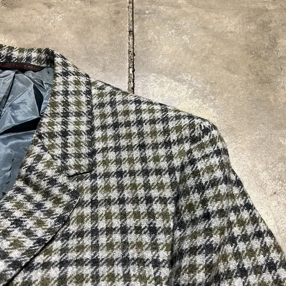 Hart Schaffner Marx Vintage Hart Schaffner Mark Houndstooth Wool Blazer Jacket Size 44R - 6 Thumbnail