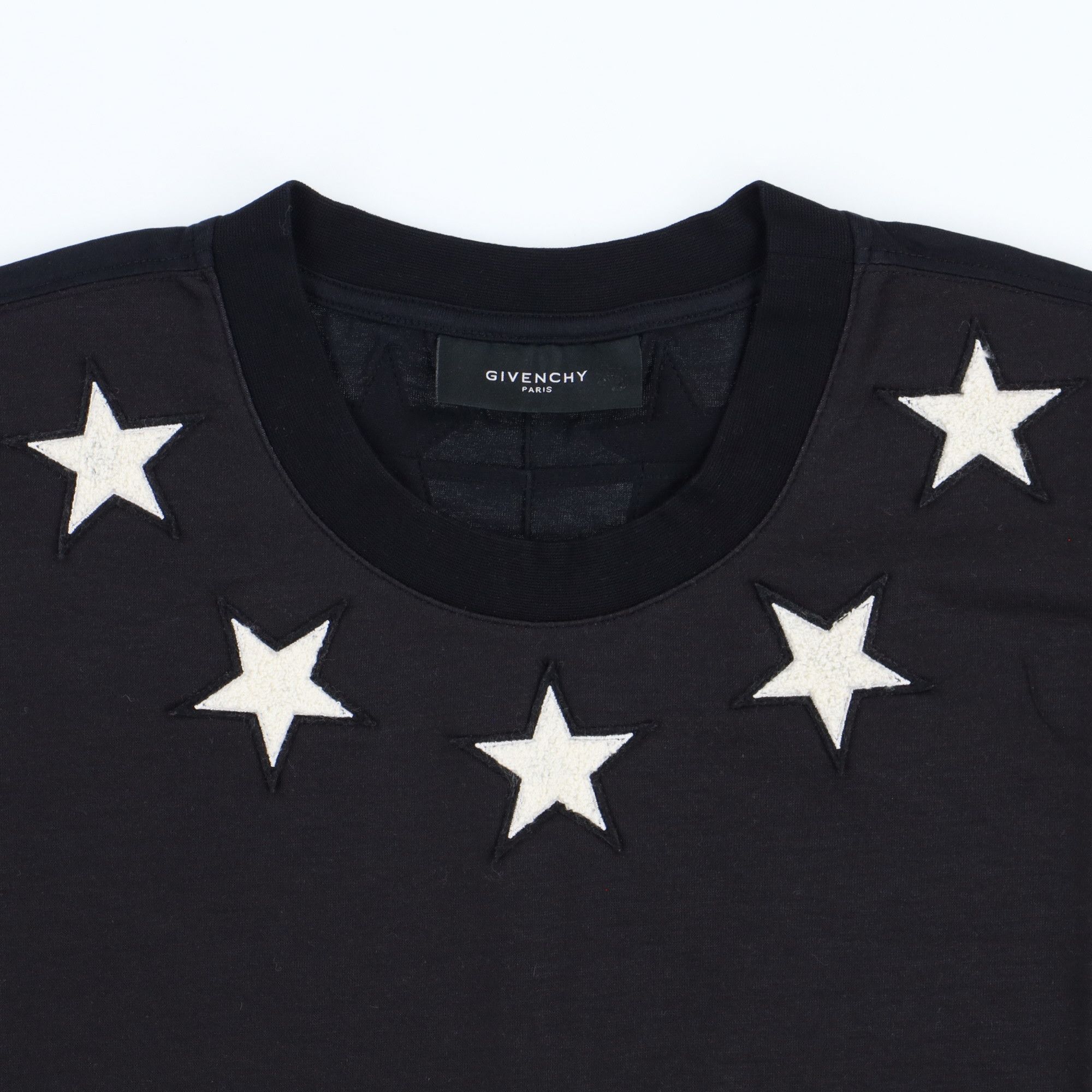 Givenchy Black Paisley Hem Felt Stars Oversized T-Shirt Size US M / EU 48-50 / 2 - 5 Thumbnail