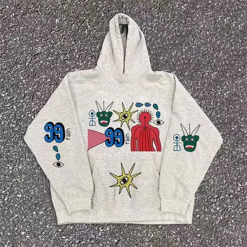 Other American street retro eye print loose hoodie y2k Size US L / EU 52-54 / 3 - 3 Thumbnail