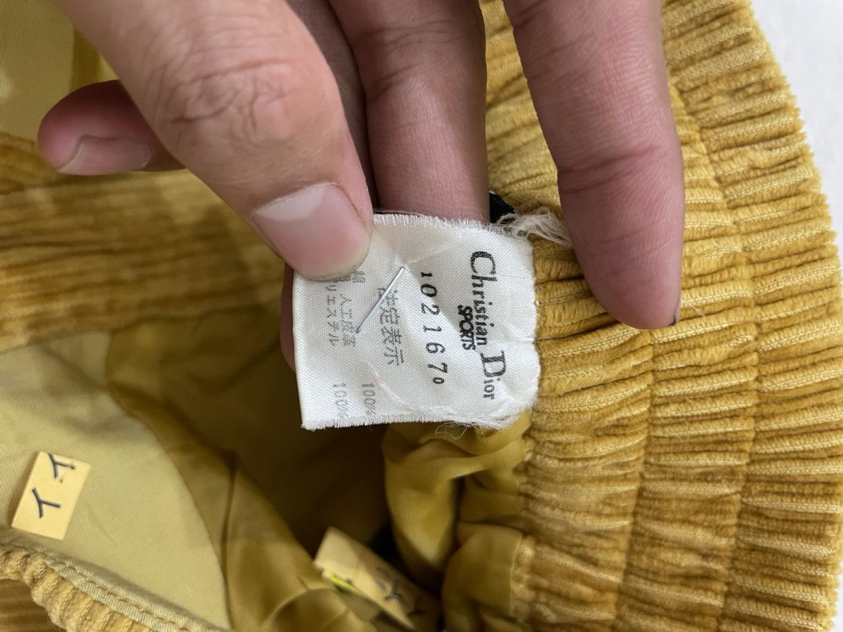 Christian Dior Monsieur Dior Corduroy Pants Mustard Yellow Pleated Trousers Size 23" - 6 Thumbnail