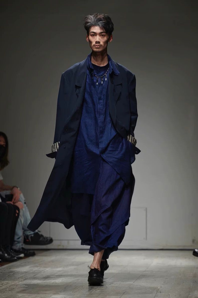 Yohji Yamamoto Yohji Yamamoto 23SS Silk Jacquard Double Collar Coat 2504-N Size US M / EU 48-50 / 2 - 2 Thumbnail