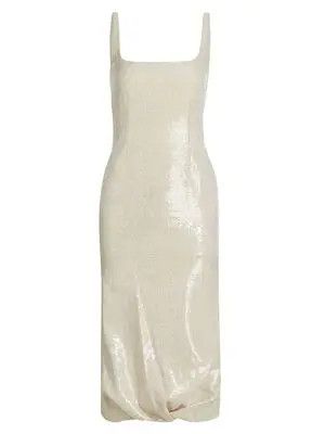 16Arlington o1mle1125 Sidd Midi Dress in Neutrals Size S / US 4 / IT 40 - 1 Thumbnail