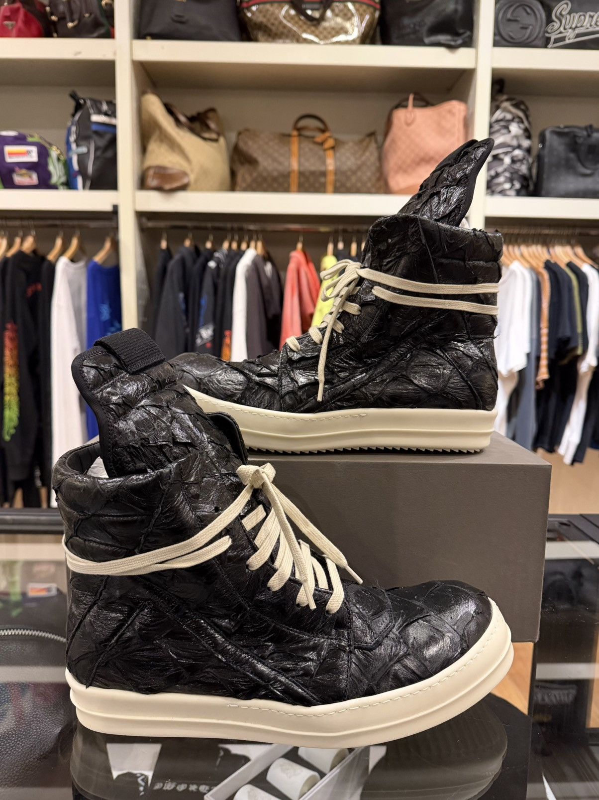 Rick Owens Rick Owens Geo Basket - Pirarucu Size US 11 / EU 44 - 2 Thumbnail