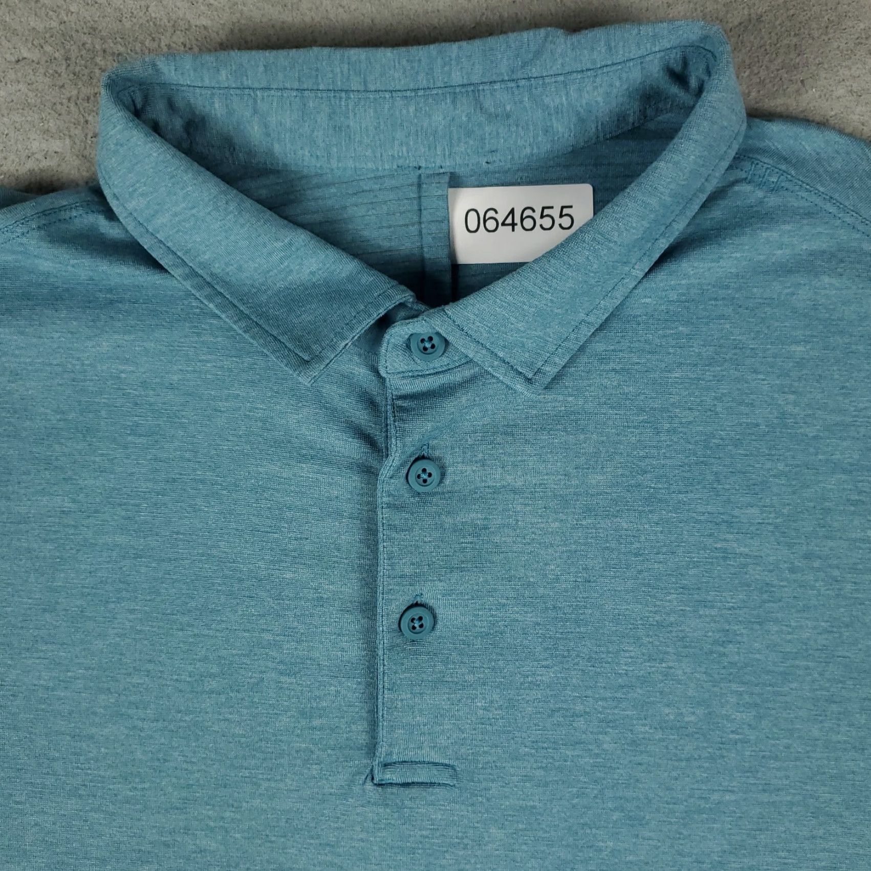 Lululemon Lululemon Polo Shirt Mens Size M Teal Blue Short Sleeve Size US M / EU 48-50 / 2 - 2 Thumbnail